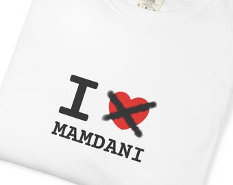 Anti Zohran Mamdani Shirt - Anti-Communist I Love NY Parody T-Shirt for Conservatives