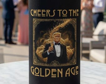 Trump Golden Age Can Cooler Sleeve - Patriotic Drink Koozie, Regular or Slim Can