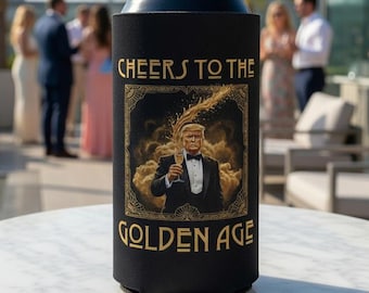 Golden Age Can Cooler Sleeve - Trump Patriotic Drink Koozie Slim Regular