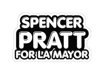 Spencer Pratt for LA Mayor Sticker | 3 Inch Bubble Letter Vinyl Decal