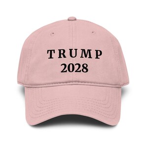 Gorra ajustable Trump 2028 / Gorra de béisbol republicana MAGA Dusty Rose