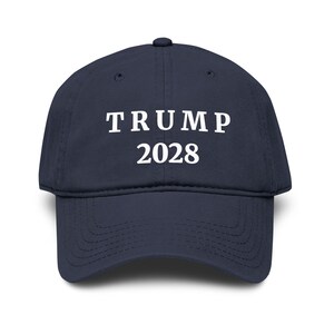Gorra ajustable Trump 2028 / Gorra de béisbol republicana MAGA Navy
