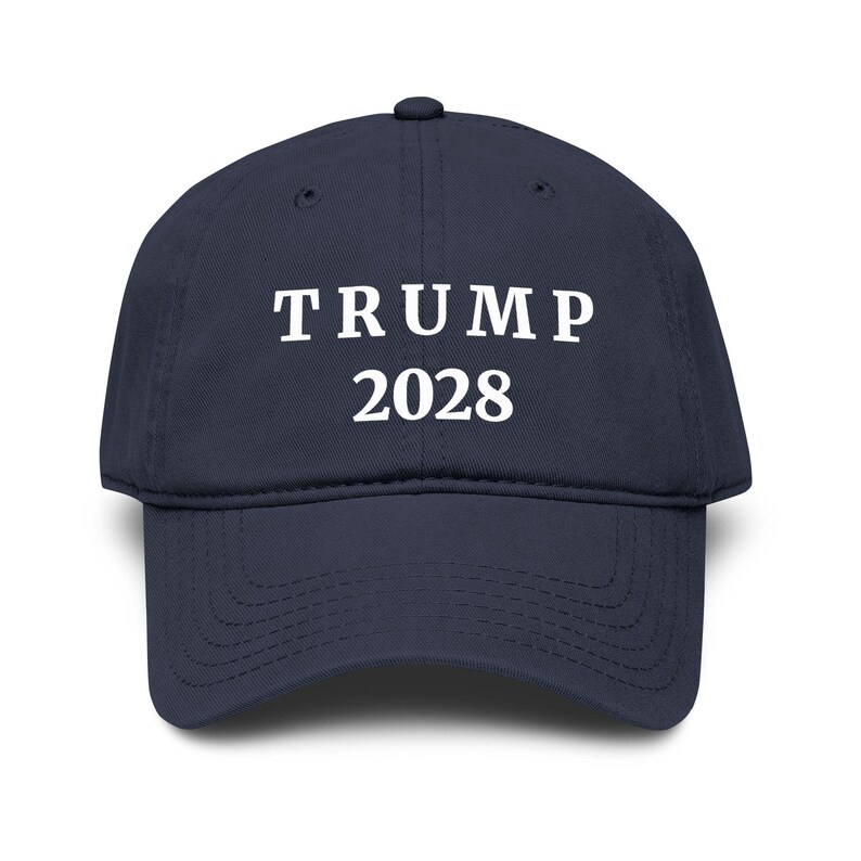 Gorra ajustable Trump 2028 / Gorra de béisbol republicana MAGA Navy