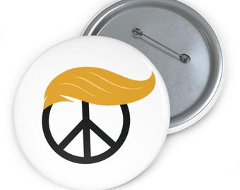Peace Sign Trump Button | 3" Pin for Republicans | Political Humor, MAGA Accessory, Patriotic Gift