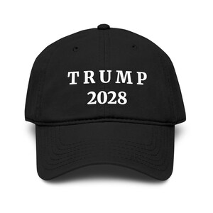 Gorra ajustable Trump 2028 / Gorra de béisbol republicana MAGA Black