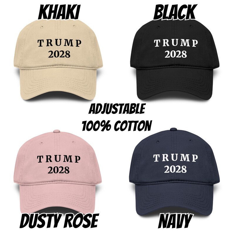 Gorra ajustable Trump 2028 / Gorra de béisbol republicana MAGA imagen 6