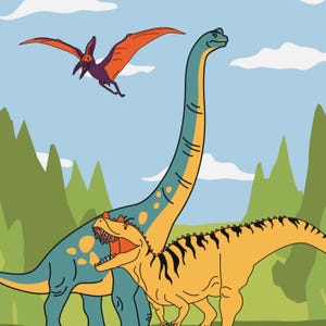 Libro para colorear de dinosaurios para niños: 12 adorables diseños de dinosaurios con nombres (descarga digital)