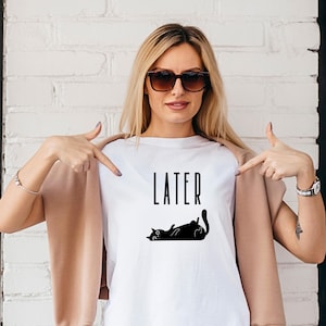 Lazy Cat Unisex Heavy Cotton Tee, Funny Cat Lovers Gift, Comfy Cotton T-Shirt, Cat Mom Shirt, Cat Dad Shirt, Cat Lady Tee, Cat Man Apparel,