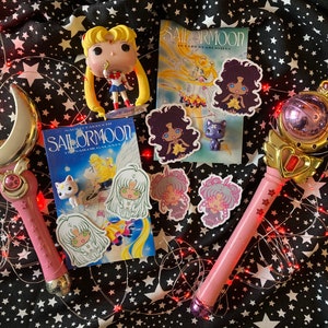 Human Luna - Artemis - Diana - Sailor Moon - Die cut stickers - GIFT