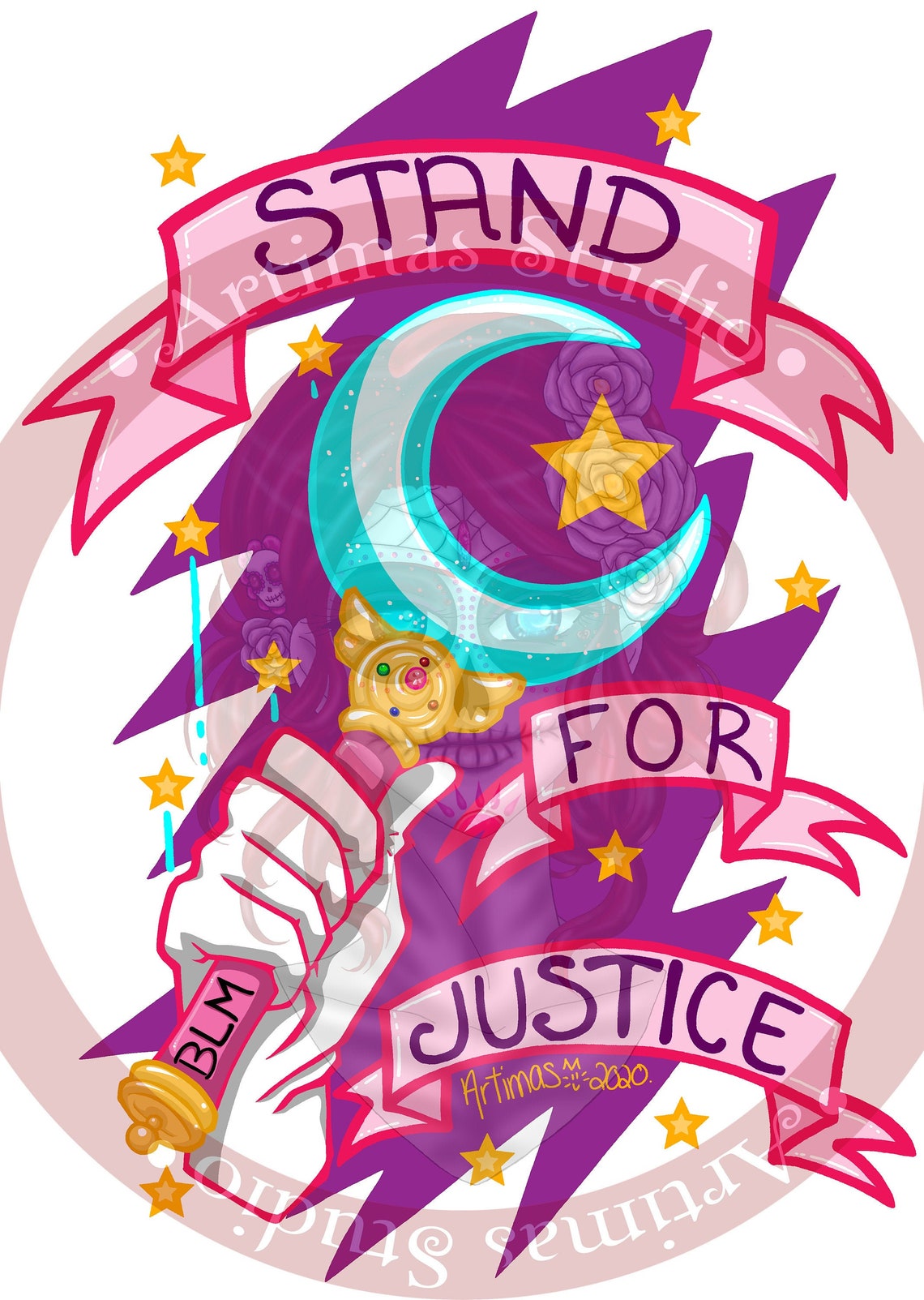 Stand for Justice BLM Sticker/holographic Acrylic Charm Etsy