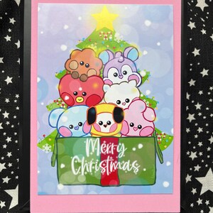 Impressions de cartes postales de Noël Kpop - Anglais - Français - Fêtes - CADEAU