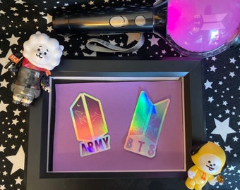 BTS logo - ARMY Logo Holographic Die-cut stickers - GIFT