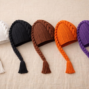 Kpop Demon Hunters Rumi Colourful Beanie Crochet Pattern PDF Tutorial Video. Braided Kpop Hat Pattern.Girls Beanie.Child & Adult Sizes