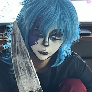 Sally Face Sal Fisher Cosplay Mask+Wig, Handmade Customized Wearable Video Game Prop Replica for Halloween Costume