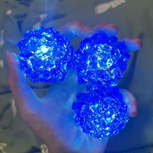 Hextech Crystal Replica, Blue light crystal With Base for Jinx, Jayce, Viktor Cosplay Props League of legends Decor arcane orb gemstone