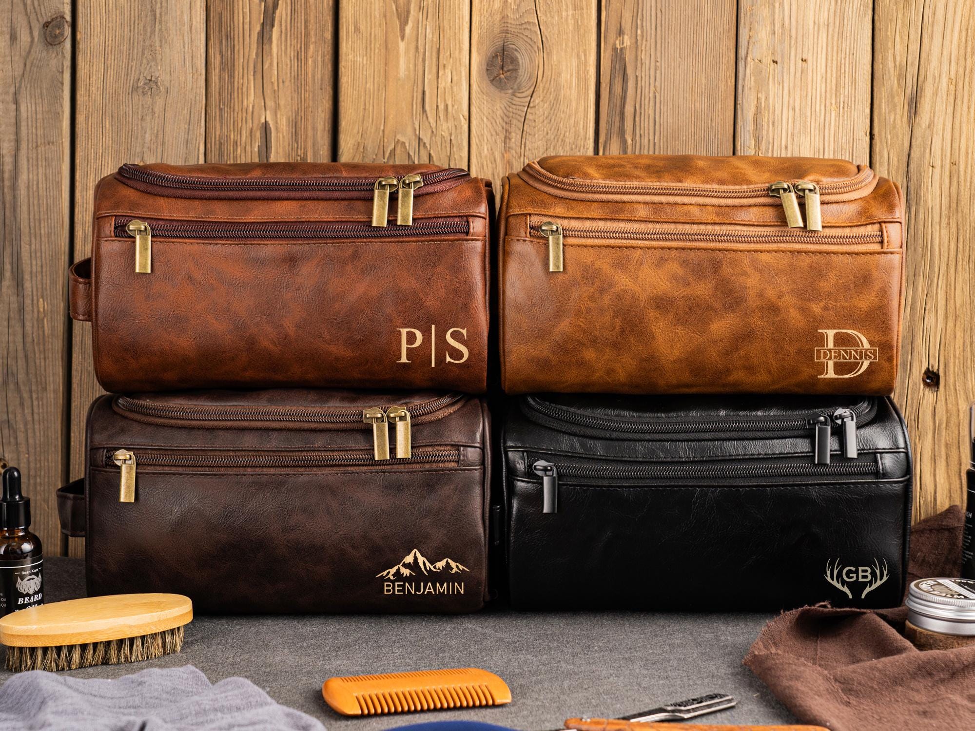 Cool Leather Dopp Kits For Men Photos