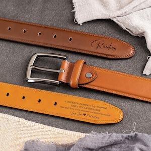 Personalized Leather Belt, Custom Handcrafted Belt for Men, Valentines Day Gift for Husband, Unique Boyfriend Gift, Christmas Gift for Dad