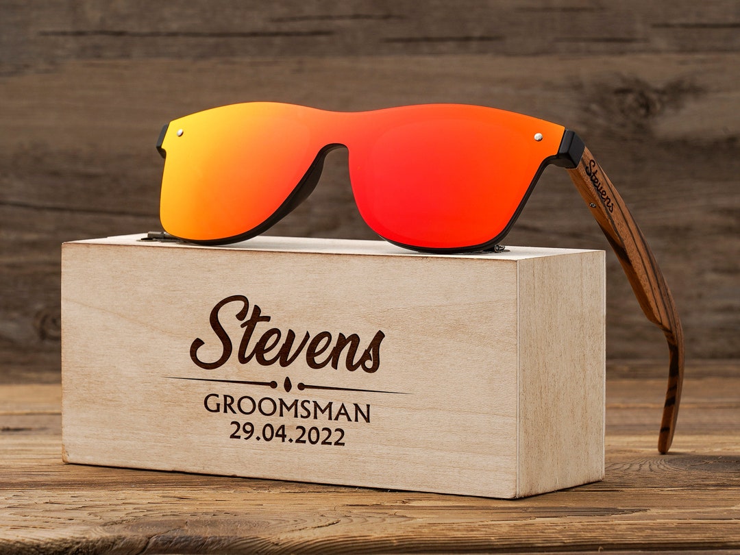 Personalized Wooden Sunglasses, Groomsmen Gifts Proposal, Custom