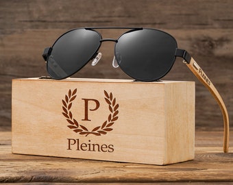 Personalized Wooden Sunglasses, Groomsmen Gifts, Custom Engraved Sunglasses, Groomsmen Proposal, Wedding Gifts for Guys, Bachelor Party Gift