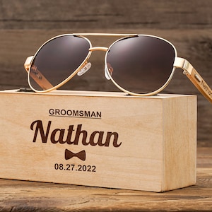 Groomsmen Zonnebrillen, Groomsmen Gifts, Custom Gegraveerde Zonnebrillen, Groomsmen Voorstel, Gepersonaliseerde Houten Zonnebrillen, Huwelijkscadeau voor jongens