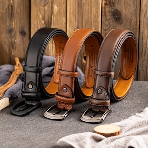 Cinturón de cuero personalizado para hombre, cinturón de cuero personalizado para papá, regalo de Navidad para novio, regalo único para esposo, cinturón de regalo de aniversario.