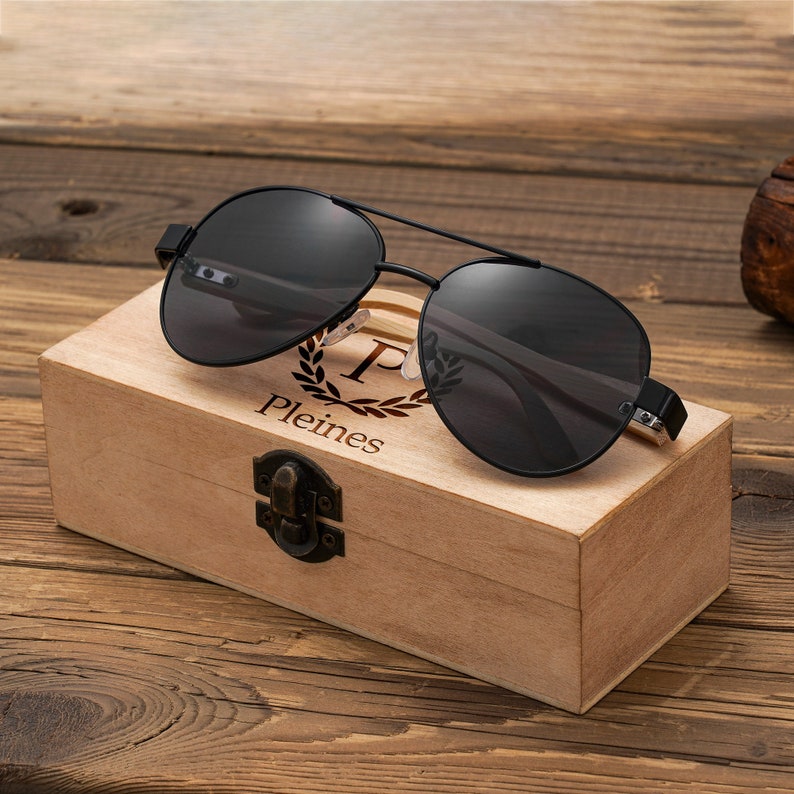 Personalized Wooden Sunglasses, Groomsmen Gifts, Custom Engraved Sunglasses, Groomsmen Proposal, Wedding Gifts for Guys, Bachelor Party Gift image 5