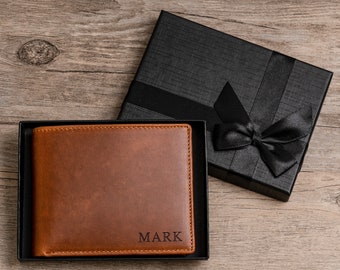 Personalized Wallet,Mens Wallet,Engraved Wallet,Groomsmen Wallet,Leather Wallet,Custom Wallet,Boyfriend Gift for Men, Christmas Gift for Him