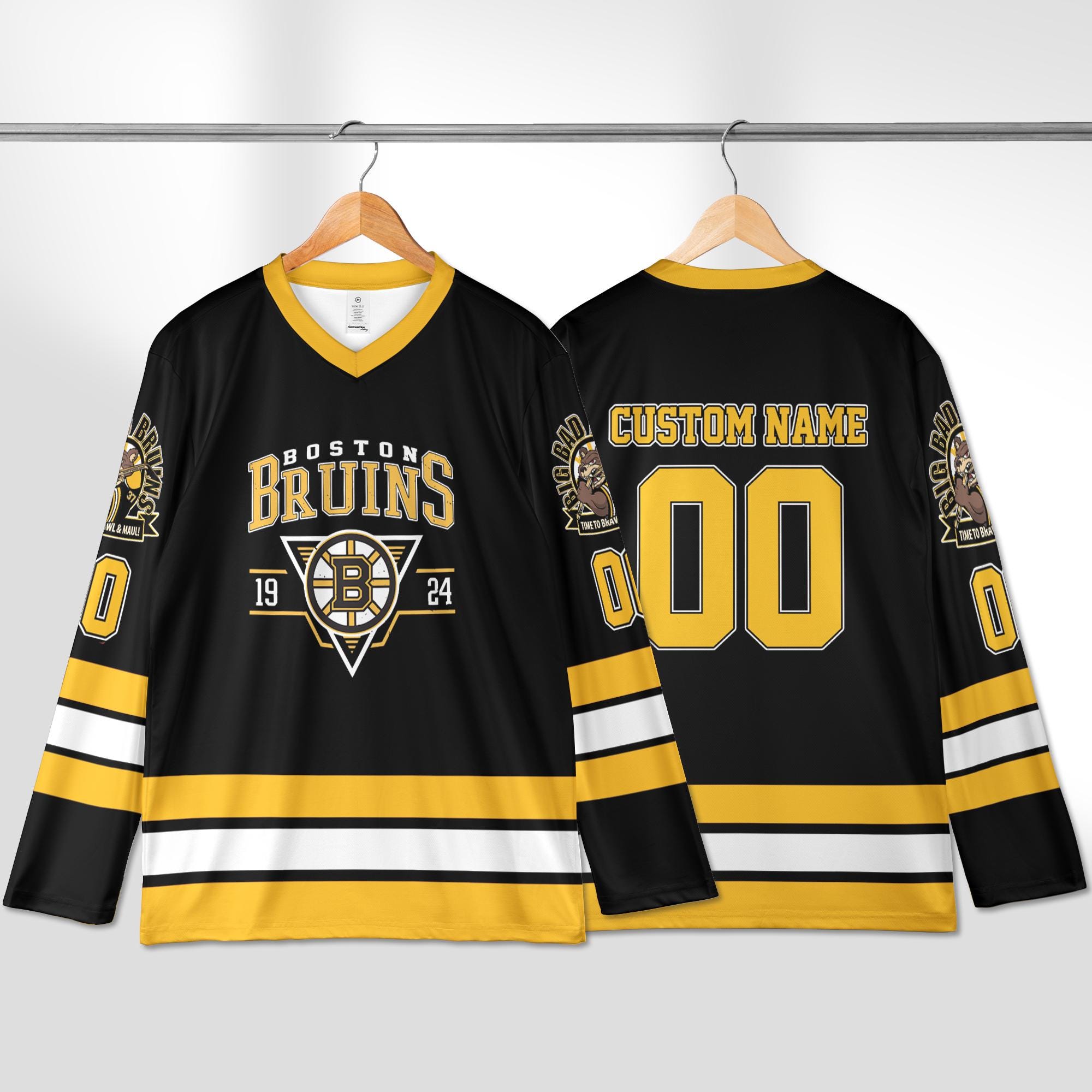 Discover Boston Bruins Hockey Jersey, Custom Name Number NHL Jersey, Vintage Boston Hockey Shirt, Personalized Bruins Fan Gift, Team Sportswear