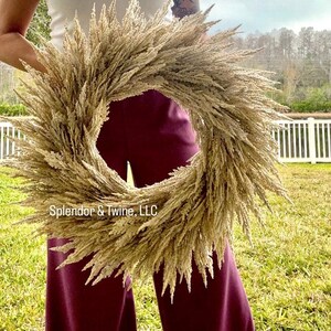 Pampas Grass Wreath | Boho style | Candle Ring mini wreath | Year round Neutral decor