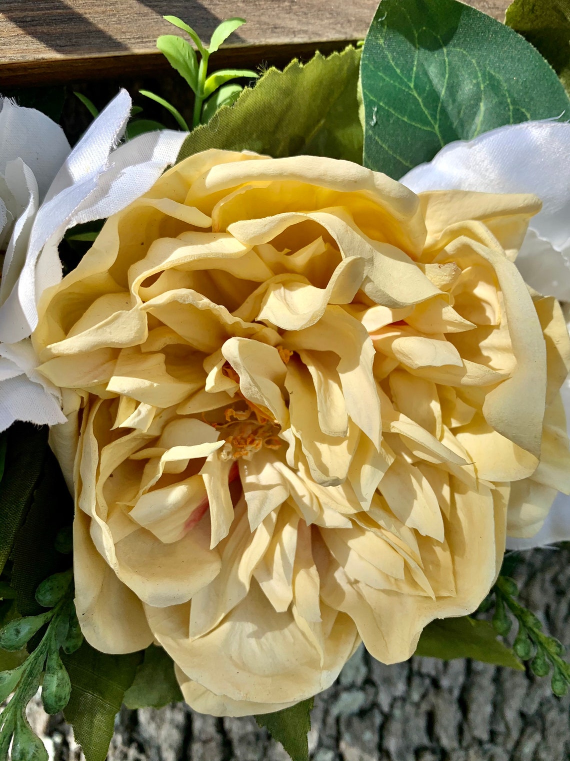 Magnolia Wreath Real Touch Flowers Magnolia Wreath Etsy