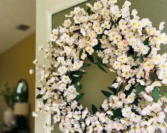 Cherry Blossom Wreath | Spring Floral Door Decor