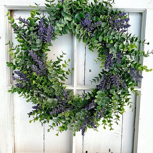 Lavender wreath | Eucalyptus wreath | Kitchen wreath | Spring wreath | Greenery wreath | Farmhouse wreath