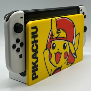Niedliche Gelb Electric Maus Dock Cover für Switch OLED | Themen-Dock-Schutz | Kundenspezifisches 3D gedrucktes Spielzubehör