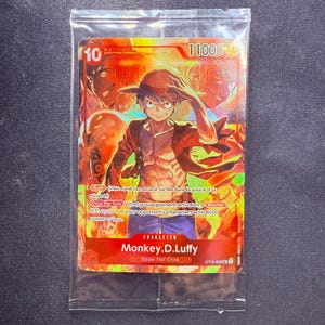 One Piece Holo Game Card Character Monkey.D.Luffy Straw Hat Crew ST10-006 SR NEW
