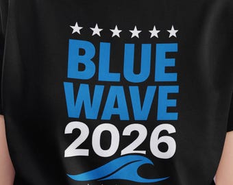 Blue Wave 2026 T-shirt - Vote for Democracy Civic Engagement Shirt by Primal Frog