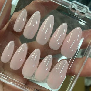 Pink Press-On Nails, Summer Pink Press On Nail Art, Handmade Gel Nails, Wedding Nail Design, Beach Breeze Press On Nails,Hand Drawn Nail Art