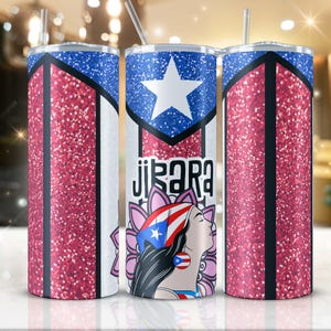 Jibara PNG Puerto Rico Flag Design – Boricua Woman Clipart, Afro Latina Sublimation File, Puerto Rican Pride Digital Art