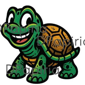 Slow Down - Clip Art Tartaruga - Animali simpatici - Camerette - TShirt -