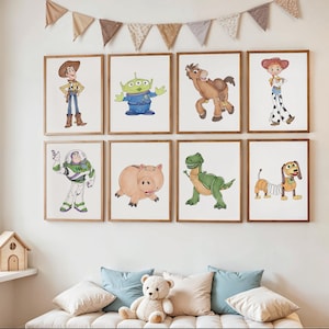 Toy Story Nursery Prints: Printable Wall Art, Toy Story & Friends, Buzz Woody Prints, Boys Bedroom Decor, Toy Story Decor, Toy Story Prints