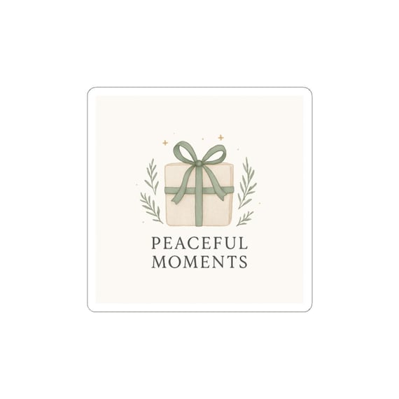 Peaceful Moments Christmas Present with Bow Kiss-Cut Stickers