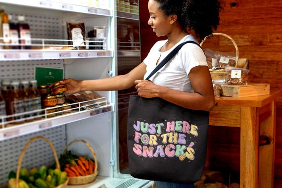 kind snark floral typography Tote | wholesome sarcasm, uplifting sarcasm