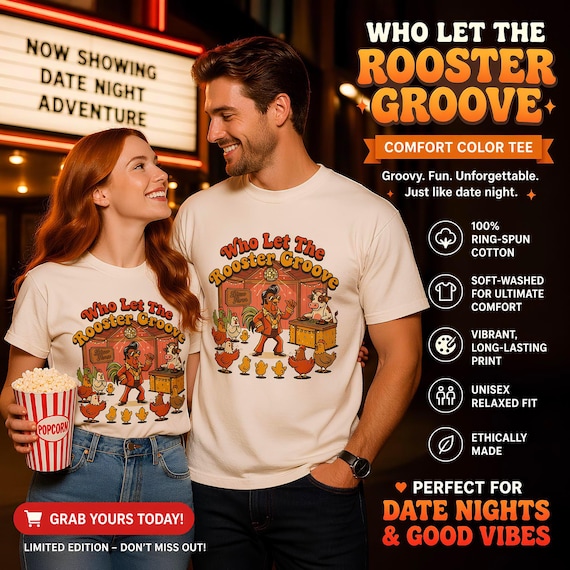 Retro Disco Rooster Tee | 70s Vibe Barnyard Funny Shirt
