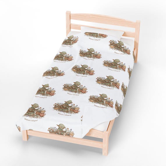 Goblincore Velveteen Plush Blanket | Mushroom Cottagecore Decor