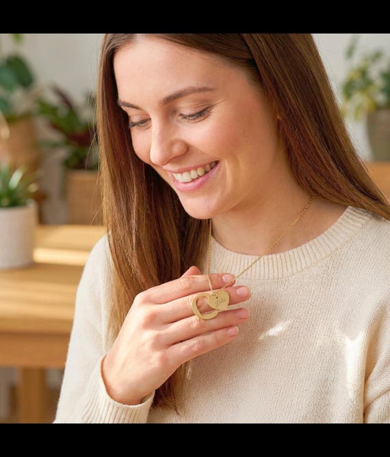 Engraved Heart Cutout Necklace, Personalized Engraving | Necklace