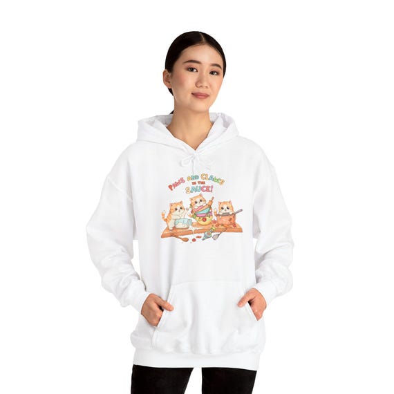 Funny Cats Cooking Hoodie | Cozy Kitten Design