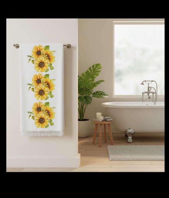 Sunflower Bouquet Boho Beach Cloth Beach Towel | Bohemian Floral Blanket| Summer
