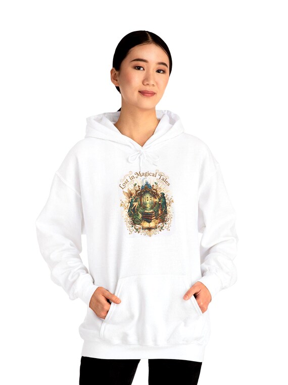 Woodland Deer Portrait Hoodie | Forest Animals Illustrated Nature Scene