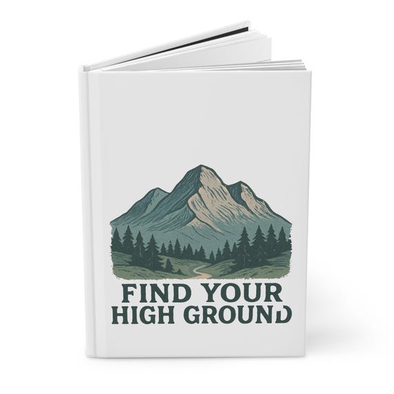 Find Your High Ground Journal | Mountain Trail Illustration Matte Hardcover