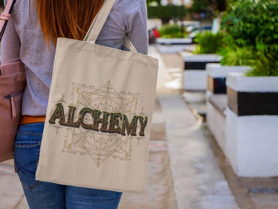 Alchemy Tote | Tarot & Occult Typography, Esoteric Print, Witchy Type