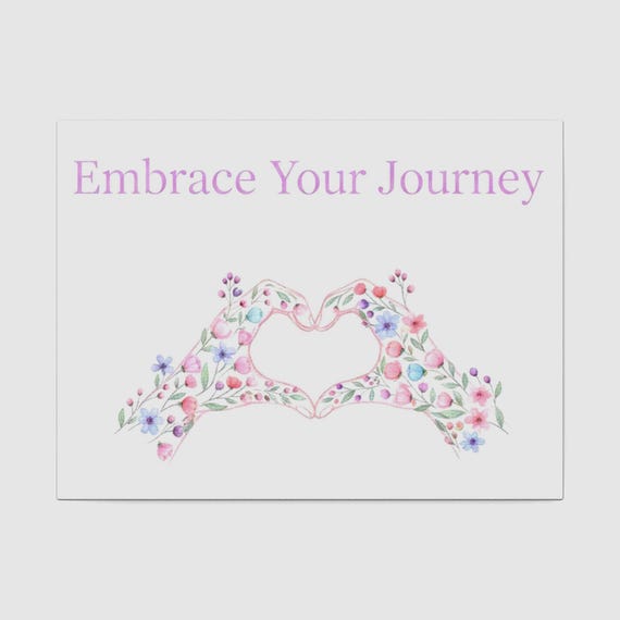 Embrace Your Journey Canvas | Intentions Over Goals, Mindful Wellness Art